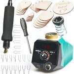 Pyrographe / po�le � bois yihua 939d - v + ensemble de contreplaqu� pyrographe 20 pcs 4en1