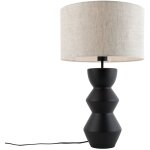 Alisia - lampe de table avec abat - jour - 1 lumi�re - � 35 cm - gris - design - �clairage int�rieur ...
