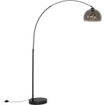 Qazqa arc - led lampadaire avec abat - jour - 1 lumi�re - h 170 cm - noir - - �clairage int�rieur - salon ...