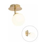 Athens - opal - applique et plafonnier - 1 lumire - l 10 cm - dor - moderne - clairage intrieur - ...