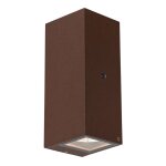 Baleno - applique murale avec dtecteur - 2 lumire - l 8. 3 cm - brun rouille - rustique - clairage ...