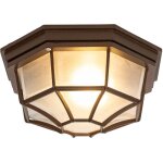 Bri - plafonnier -  26. 5 cm - brun rouille - rustique - clairage extrieur - qazqa