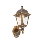 Capital - applique murale avec d�tecteur - 1 lumi�re - l 150 mm - dor� / laiton - classique / antique ...