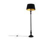 Classico - lampadaire avec abat - jour - 1 lumi�re - h 155 cm - noir - classique / antique - �clairage ...