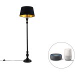 Classico - led dimmable lampadaire avec abat - jour variateur inclus - 1 lumire - h 155 cm - noir - ...
