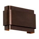 Qazqa coen - applique murale - 2 lumi�re - l 26 cm - bronze - rustique - �clairage int�rieur - salon ...