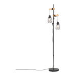 Dami - frame - lampadaire avec abat - jour - 2 lumi�re - h 164 cm - noir - rustique - �clairage int�rieur ...