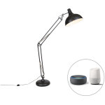Hobby fl - led lampadaire - 1 lumi�re - h 185 cm - noir - r�tro - �clairage int�rieur - salon i chambre ...