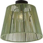 Qazqa jayla - plafonnier avec abat - jour - 1 lumi�re - � 40 cm - vert - japandi - �clairage ext�rieur ...