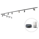 Jeana - led systme sur rail spot luminaire plafond, plafonnier compatible pour led - 10 lumire - l ...