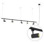 Jeana - suspension - 5 lumi�re - l 193 cm - noir - moderne - �clairage int�rieur - salon i chambre i ...