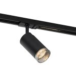 Qazqa jeana - syst�me de rail spot luminaire plafond, plafonnier compatible pour led - 1 lumi�re - � ...