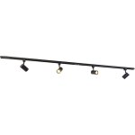 Qazqa jeana - systme de rail spot luminaire plafond, plafonnier compatible pour led - 4 lumire - l ...