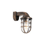 Qazqa joeri - applique murale - 1 lumi�re - l 185 mm - dor� / laiton - moderne - �clairage ext�rieur ...