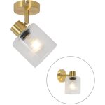 Qazqa ? spot encastrable mural et plafond 12 cm dor� ? �clairage int�rieur art d�co ? compatible e27 ...