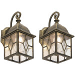 Qazqa london - lanterne murale - 2 pices - l 15 cm - bronze - rustique, classique / antique - clairage ...