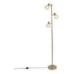 Qazqa - mesh - lampadaire - 3 lumi�re - h 150 cm - dor� - moderne, design - �clairage int�rieur - salon ...