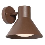 Natas - applique murale - 1 lumire - l 22 cm - brun rouille - rustique - clairage extrieur - qazqa ...