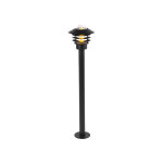 Qazqa ? lampe sur pied ext�rieur noire 100 cm ? culot e27 ? ip44 ? dimmable avec variateur externe ? ...