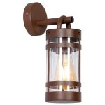 Ruben - applique murale - 1 lumire - l 102 mm - brun rouille - rustique - clairage extrieur - qazqa ...
