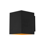 Qazqa sola - applique murale - 1 lumi�re - l 8. 25 cm - noir et or - design, moderne - �clairage int�rieur ...