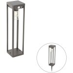 Sonne - led dimmable lampe sur pied extrieur solaire variateur inclus - 1 lumire - l 10 cm - gris fonc ...