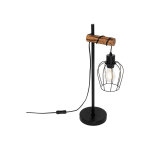 Qazqa stronk - lampe de table - 1 lumi�re - l 15 cm - noir - rustique - �clairage int�rieur - salon i ...