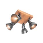 Tommy - spot plafond, plafonnier - 4 lumi�re - l 36 cm - noir - rustique - �clairage int�rieur - salon ...