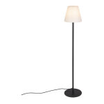 Qazqa ? lampadaire d'ext�rieur noir 150 cm ? 1 lumi�re e27 23w ? ip44 r�sistant aux �claboussures ? abat ...