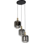 Zuzanna - led suspension multiples - 3 lumi�re - � 60 cm - noir et or - design - �clairage int�rieur ...