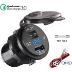 Qc 3. 0 prise usb voiture 12v / 24v, chargeur de voiture quick charge 3. 0 prise intgre adaptateur ...