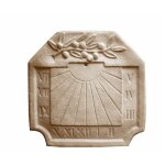 Qem - cadran solaire motif proven�al pierre naturelle 35cmx35cm