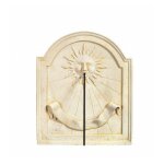 Qem - cadran solaire motif vivere memento pierre naturelle vieillie 35cmx42cm