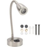 Qiilu 12v led liseuse rv dimmable lampe de lecture 360 ??degr�s pivotant flexible col de cygne lampe ...