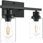 Applique murale  2 lumires pour salle de bain au - dessus du miroir - applique murale avec abat - jour ...