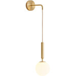 Qiyao - boule de verre vintage suspension bronze, e27 rustic antique suspension luminaire disque de montage, ...