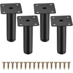 Quatre pieds de meubles, r�glables en 10 cm, avec supports fixes en m�tal, adapt�s aux meubles, tables, ...
