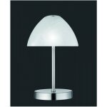 Defibrico - queen led lampe de table dimmable nickel alabaster glass shade trio lighting