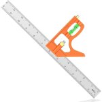 Querre combinée 300 mm en acier inoxydable - Équerre de menuiserie réglable à 45 / 90 degrés avec niveau ... Querre combinée 300 mm en acier inoxydable - Équerre de menuiserie réglable à 45 / 90 degrés avec niveau ...