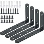 Querres Étagère de fixation murale console emboutie en métal support d'angle pour Étagère à suspendre, ... Querres Étagère de fixation murale console emboutie en métal support d'angle pour Étagère à suspendre, ...