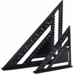 Querre multifonction en aluminium 18cm / 30cm - rapporteur d'angle ajustable 45 90 - outil de menuiserie ...