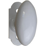 Poign�e de fen�tre ovale blanche quincadeco