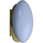 Quincadeco - poign�e de fen�tre ovale blanche et laiton