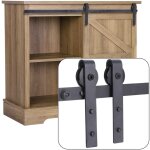 Quincaillerie kit de rail roulettes pour porte coulissante industriel pour porte suspendue en bois meuble ...