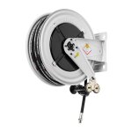 Raasm - enrouleur air et eau 18 m  g 1 / 2 (f) 20 bars acier peint avec enroulement automatique et support ...