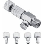 Raccord m�tallique � d�connexion pour a�rographe, 4 raccords m�les - femelles 1 / 8' pour connecter un ...