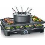 Severin rg2347 appareil combin� raclette fondue noir
