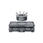 Raclette grill fondue 8pers 1400w th revetement ceramique noir severin - 2347
