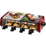Raclette - grill - plancha - pierre de cuisson, techwood trgp - 885 1200 w, inclus : 8 po�lons - coloris ...