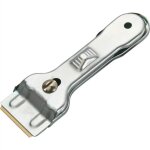 Racleur pour plaques vitroc�ramiques, lames de nettoyages rempla�ables, acier, piccobello, argent�, 10842280 ...